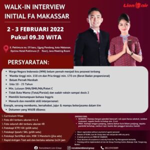 Walk In Interview Initial FA Makassar